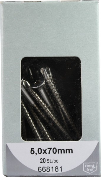 Conglomerado tornillos Torx con Bohrsp. acero inoxidable 5, 0x70mm