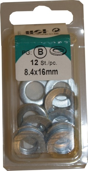 U arandelas galvanizado 8, 4x16mm