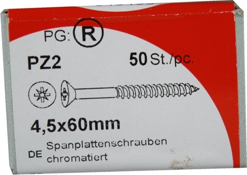Conglomerado tornillos Pozidrive chromated KP 5x60mm 4, 50