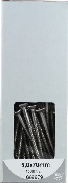 Conglomerado tornillos Torx con Bohrsp. acero inoxidable 5, 0x70mm