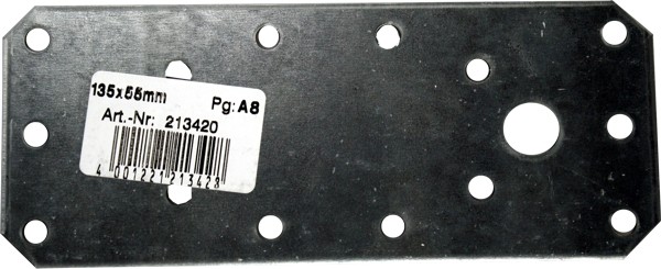 Conector plano galvanizado 135x55mm