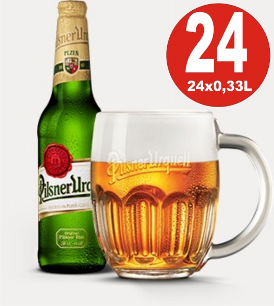 24 x Pilsner Urquel Cerveza l 0.33 Caja original 4.4% Vol. Alc.