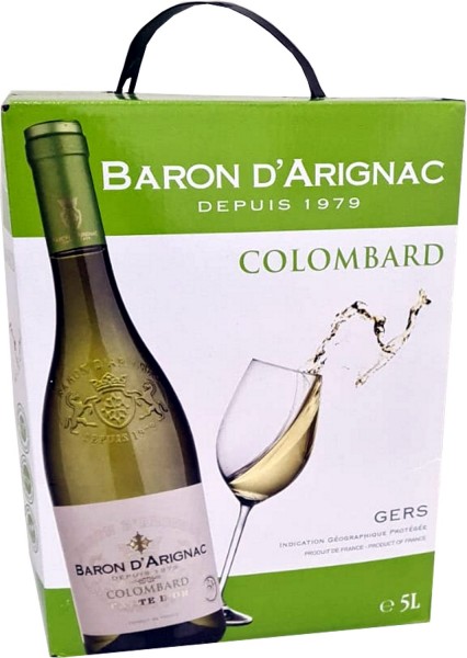 Baron D'Arignac - Colombard Blanc vino blanco seco caja 5 litros 11% Alc.