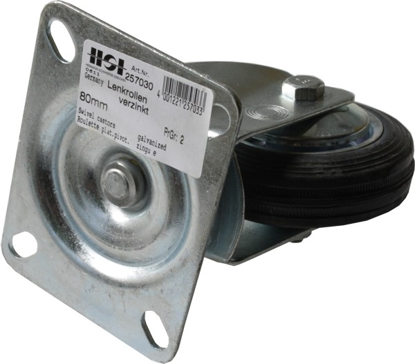 Ruedas giratorias galvanizado