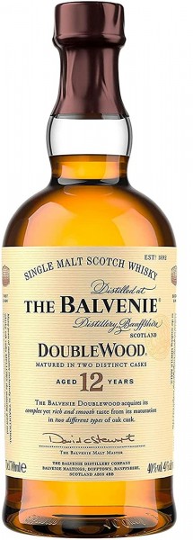 Balvenie Double Wood 12 AÑOS Whisky escocés de malta simple 0.70L