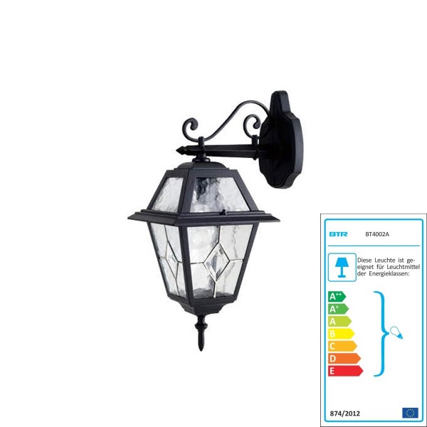 BetterLighting Bristol - BT4002A negro - de aluminio fundido a presión