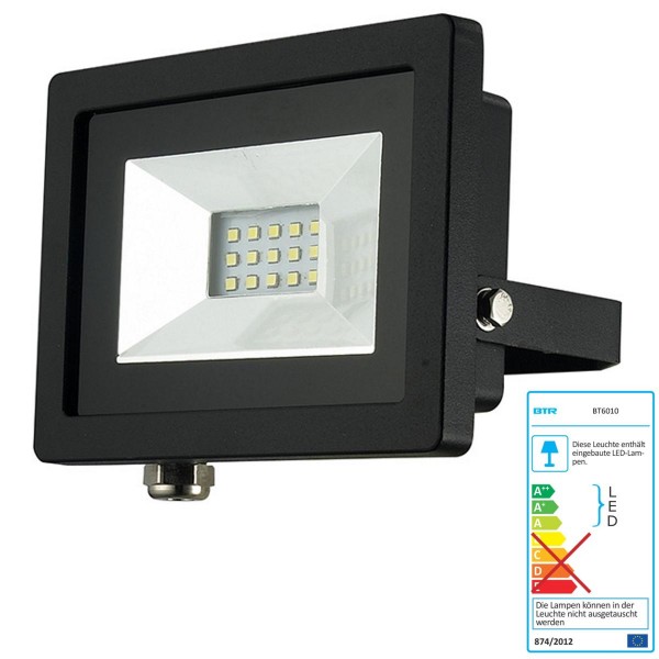 Mejor iluminación Foco LED 10W - BT6010 - fundición a presión de aluminio negro