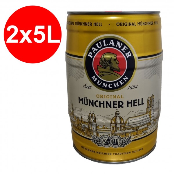 2 x Paulaner Muenchner infierno 5 litros de caja partido vol 4,9%