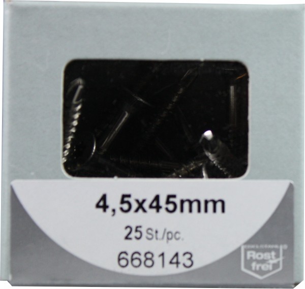 Conglomerado tornillos Torx con Bohrsp. acero inoxidable 4, 5x45mm