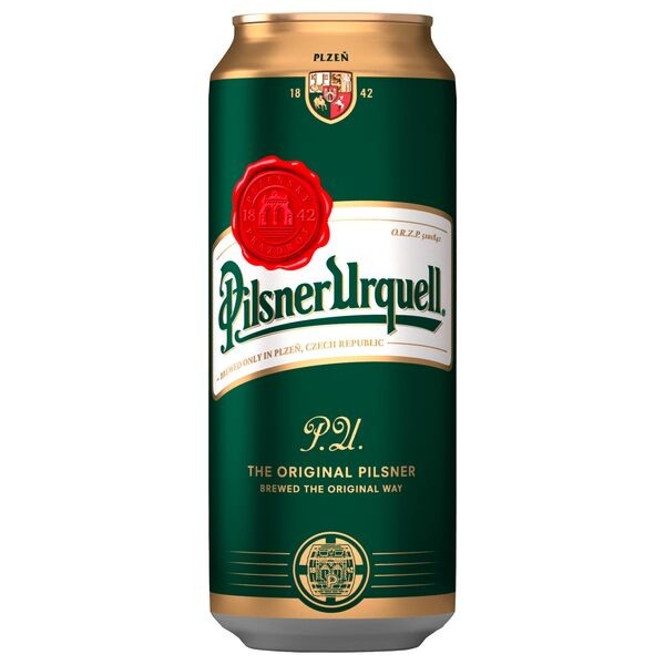 24 x latas Pilsner Urquell 0.5L 4.4% vol DE UNA SOLA MANO