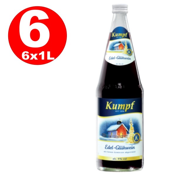 6 x Kumpf Edel Gluehwein Vino caliente 9% vol. alc. bebida alcohólica caliente