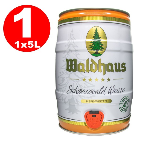 Waldhaus Schwarzwald Weisse Bosque negro White Yeast Wheat 5 L Party Keg 5.6% vol. REDUCED BBD: 28.02.2022