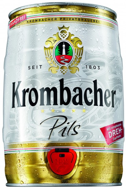 4x Krombacher barril de 5 litros de 4,8% vol