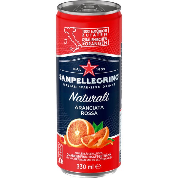 24 latas de San Pellegrino Naturali Aranciata Ross 0.33L inc. 6,00 € limonada de depósito de ida