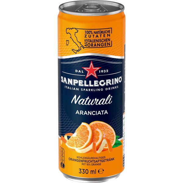 24 latas de San Pellegrino Aranciata a 0.33L i BBD:30.04.23 Reduced