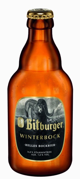 Bitburger Winter Bock 20x0.33l - Botella Steini 7.0% vol. Caja original deposito retornable