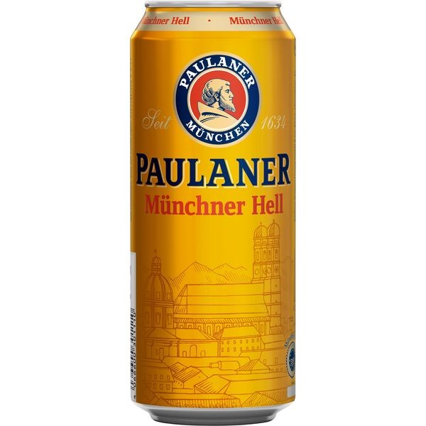 24 x Paulaner Münchner Hell 0.5L latas 4.9% vol ONEWAY