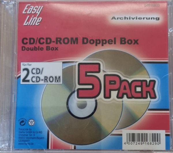 CD-Rom caja doble 5 fundas para archivar