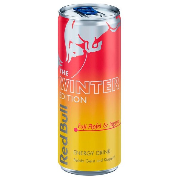 24 latas de Red Bull Edición Invierno Fuji Manzana y Jengibre 2025 de 250 ml (depósito único)