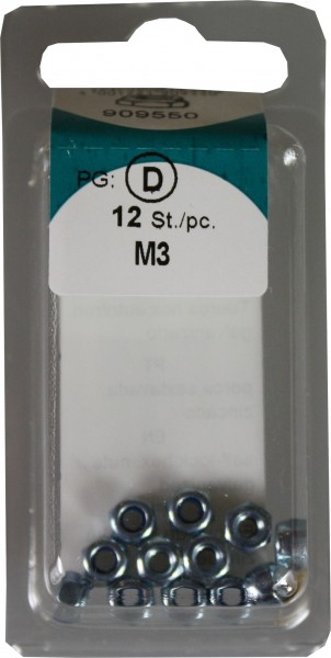 Tuercas hexagonales selbstsich.nd M3