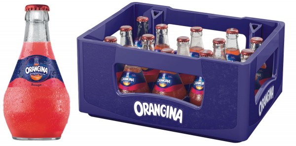 15 x Orangina Limonade botella de vidrio rouge 0,25 l en el caso original