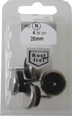 Deslizadores de silla metales inoxidables acero 20 mm