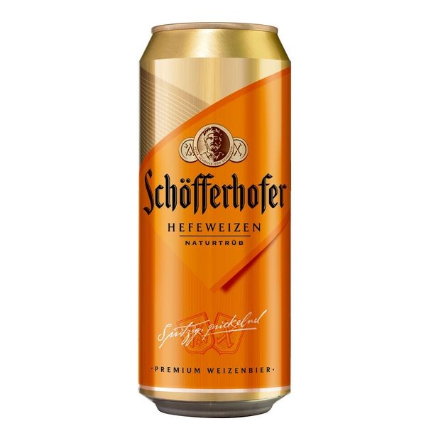 24 latas de 0,5 L de Schöfferhofer Weizen Naturtrüb 5% vol. Depósito unidireccional