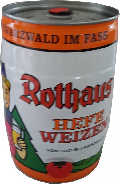 4x Rothaus Hefeweizen 5L barrilete de 5,4% vol
