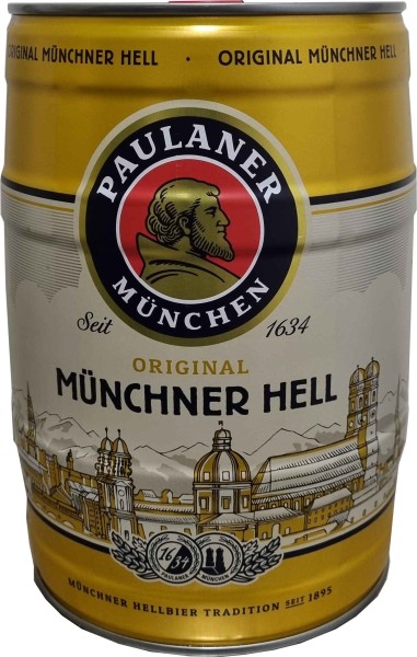 4 x Paulaner Muenchner infierno 5 litros cerveza barril vol 4,9%