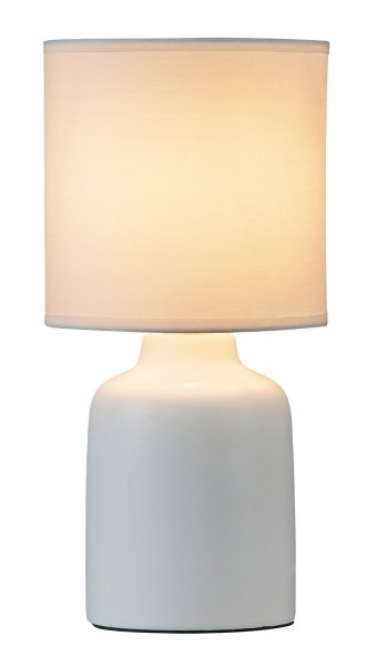 Lámpara de mesa Rabalux Ida blanco sombra: textiles