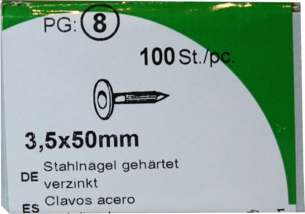 3, 5X50mm galvanizado clavos de acero
