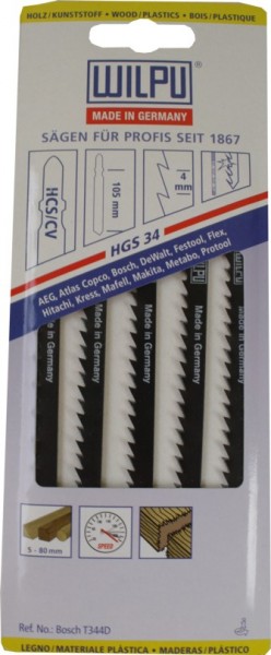 Hojas de sierra de puntada hgs 34 A. 5 PC.