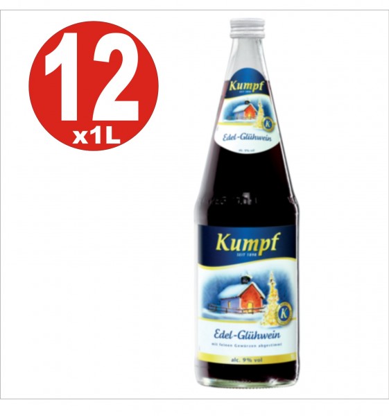 12 x Kumpf Edel Gluehwein Vino caliente 9% vol. alc. bebida alcohólica caliente