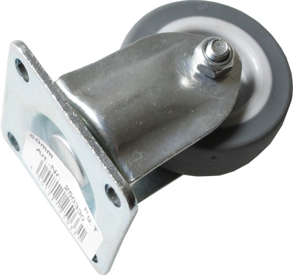Ruedas de aparato, zincado con placa 50 mm