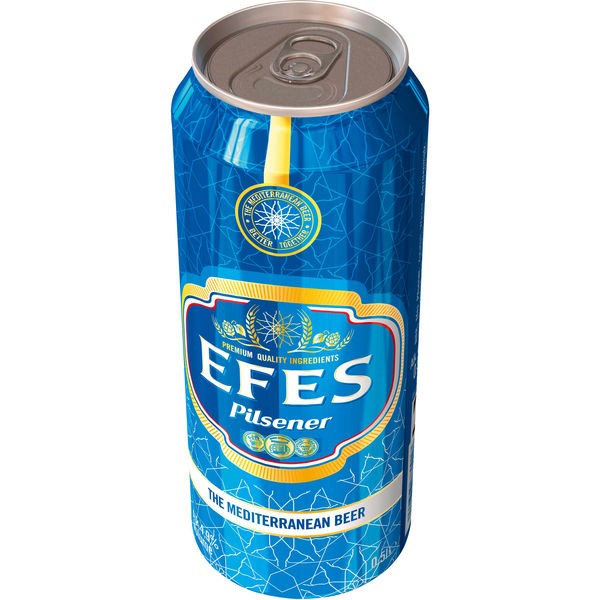 24 latas de 0,5L de Efes Pilsener 5% Vol._incl. Depósito de ida de 6 €
