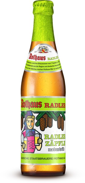 24 x Rothaus Radlerzäpfle Natural Cloudy 0,33 L 2,1% alcohol caja original deposito retornable