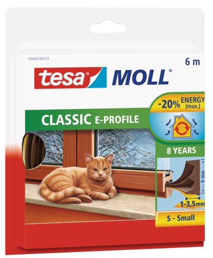 tesamoll Â® CLASSIC E-perfil de sello Brown 6 m: 9 mm: 5,5 mm