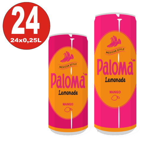 24 x Paloma Limonada Mango Estilo Mexicano Lata 0,25L