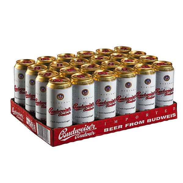 2 x Budweiser Budvar 24 x 0.5L = 48 latas 5.0% vol. DE UNA SOLA MANO