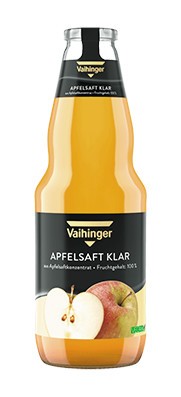 24 x Niehoffs Vaihinger ZUMO DE MANZANA TRANSPARENTE 0,2 l botella de vidrio en caja original, reutilizable