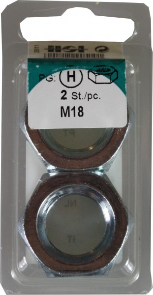 M18 galvanizado tuercas hexagonales