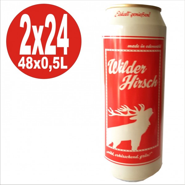 2x24 latas 0.5L de venado silvestre, mezcla de sidra verde, manzana, maracuyá, limón 2.9% vol.Alc.