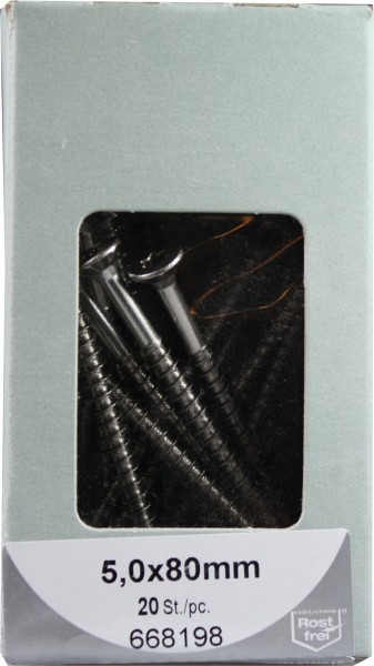 Conglomerado tornillos Torx con Bohrsp. acero inoxidable 5, 0x80mm